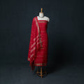 Dharwad Woven Cotton 3pc Unstitched Dress Material Suit Set with Border 36