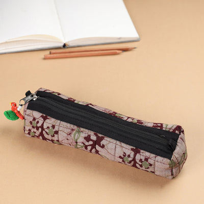 Handcrafted Quilted Batik Multipurpose Pencil Pouch