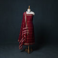 Dharwad Woven Cotton 3pc Unstitched Dress Material Suit Set with Border 37