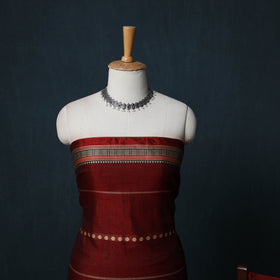 Dharwad Woven Cotton 3pc Unstitched Dress Material Suit Set with Border 38