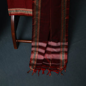 Dharwad Woven Cotton 3pc Unstitched Dress Material Suit Set with Border 38