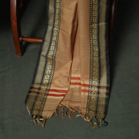 Beige - Dharwad Woven Mercerised Cotton 3pc Unstitched Dress Material Suit Set 59