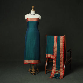 Dharwad Woven Mercerised Cotton 3pc Unstitched Dress Material Suit Set 60