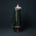 Dharwad Woven Cotton 3pc Unstitched Dress Material Suit Set with Border 40