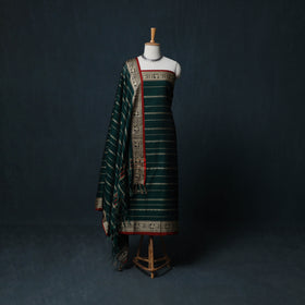Dharwad Woven Cotton 3pc Unstitched Dress Material Suit Set with Border 40