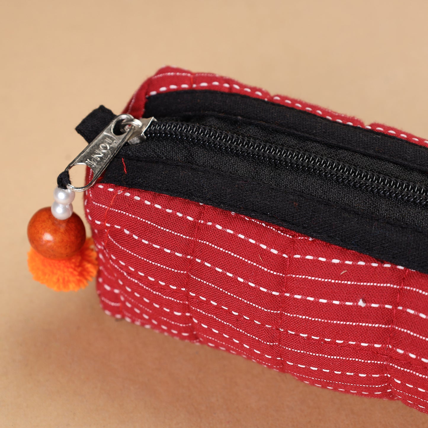 Handcrafted Quilted Running Stitch Multipurpose Pencil Pouch