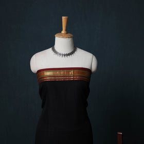 Dharwad Cotton 3pc Unstitched Dress Material Suit Set with Woven Zari Border 43
