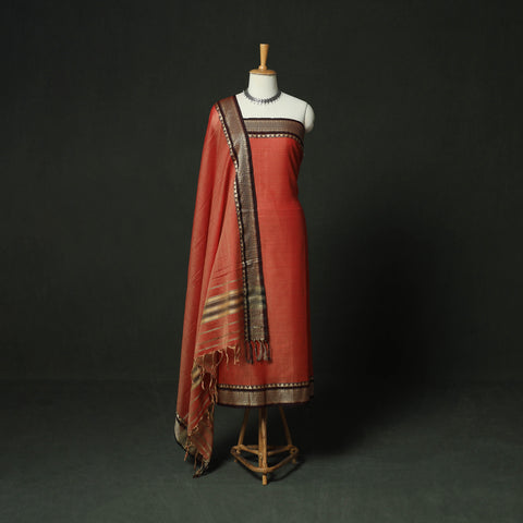 Dharwad Woven Mercerised Cotton 3pc Unstitched Dress Material Suit Set 64