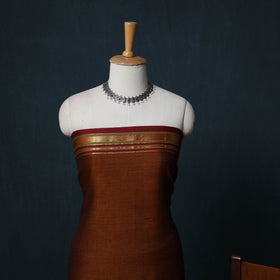 Dharwad Cotton 3pc Unstitched Dress Material Suit Set with Woven Zari Border 44