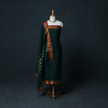 Dharwad Cotton 3pc Unstitched Dress Material Suit Set with Woven Zari Border 45