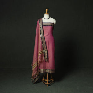 Dharwad Woven Mercerised Cotton 3pc Unstitched Dress Material Suit Set 66