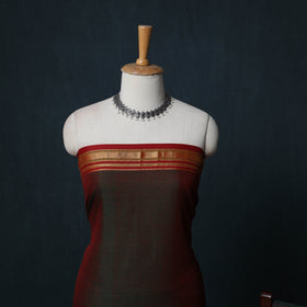 Dharwad Cotton 3pc Unstitched Dress Material Suit Set with Woven Zari Border 46