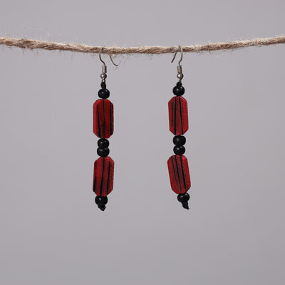 Hand Carved Bamboo Wooden Earrings
