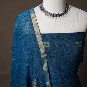 Handwoven Phulia Jamdani Pure Linen 2pc Unstitched Dress Material Kurta Set 03