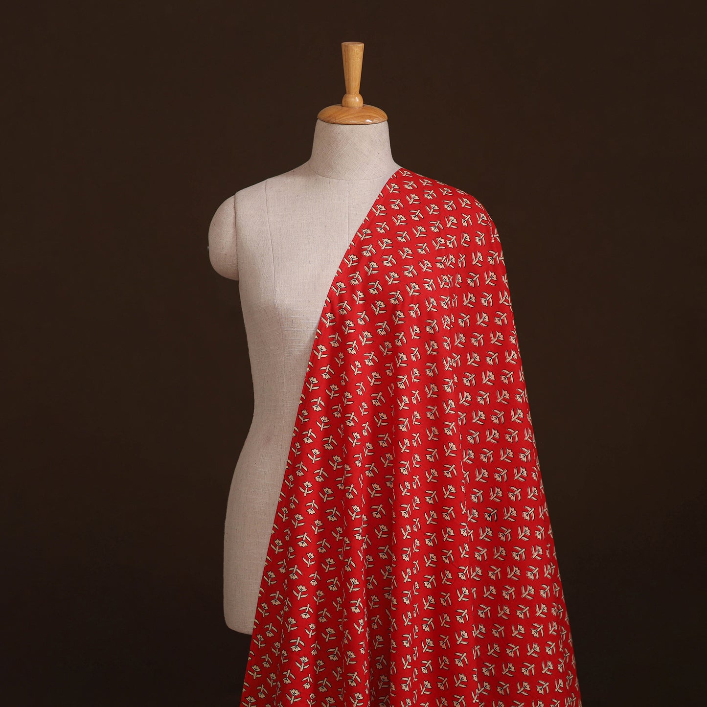 Natural Dyed Dabu Bagru Print Cotton Fabric 14