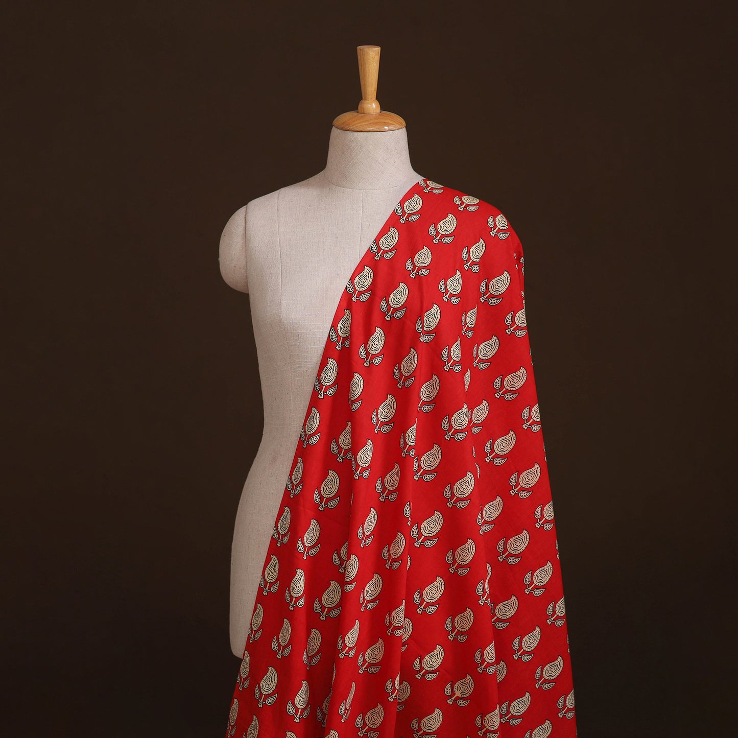 Natural Dyed Dabu Bagru Print Cotton Fabric 13