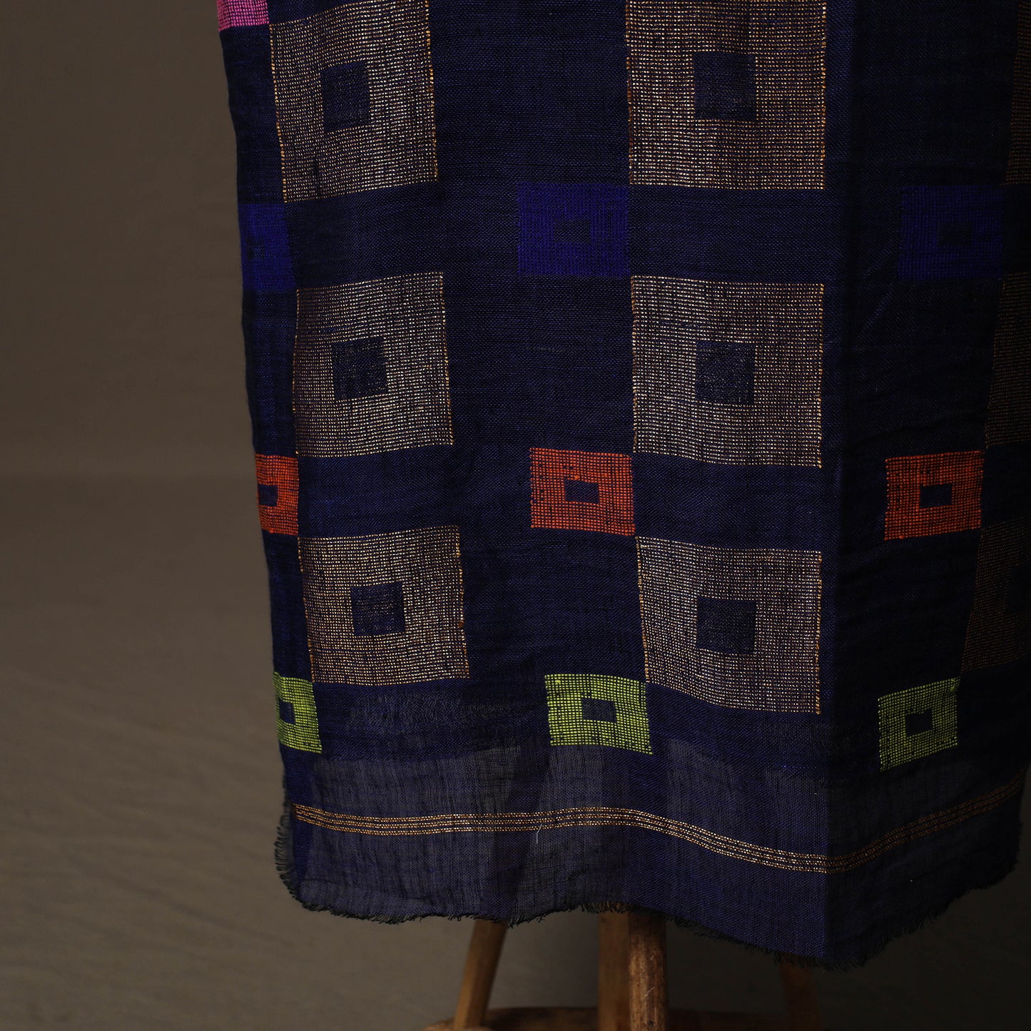 Handwoven Phulia Jamdani Pure Linen 2pc Unstitched Dress Material Kurta Set 01