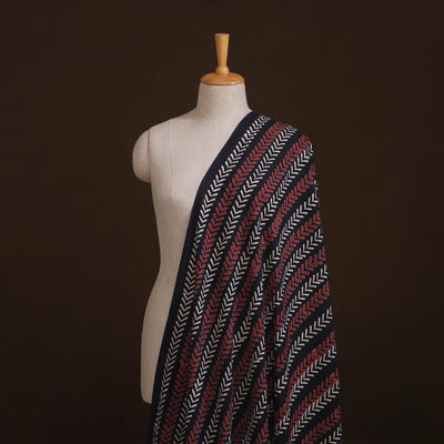Natural Dyed Dabu Bagru Print Cotton Fabric 09