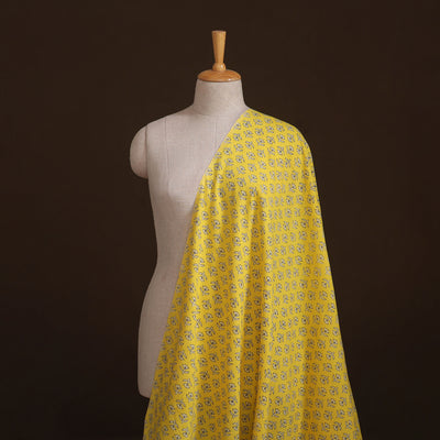 Natural Dyed Dabu Bagru Print Cotton Fabric 08