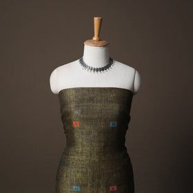 Handwoven Phulia Jamdani Pure Linen 2pc Unstitched Dress Material Kurta Set 04