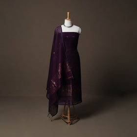 Handwoven Phulia Jamdani Pure Linen 2pc Unstitched Dress Material Kurta Set 05
