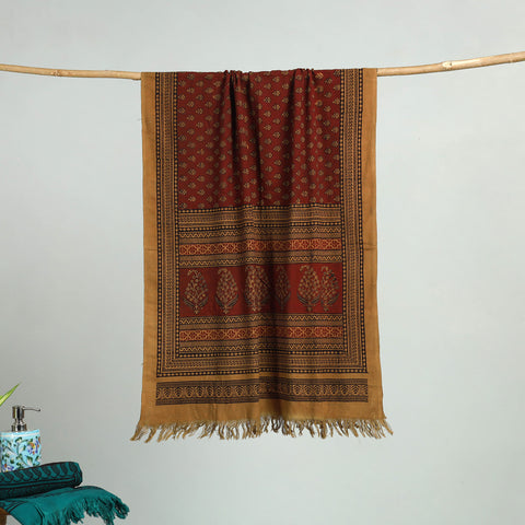 Yellow Bagh Hand Block Print Cotton Handloom Towel