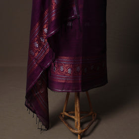 Handwoven Phulia Jamdani Pure Linen 2pc Unstitched Dress Material Kurta Set 07