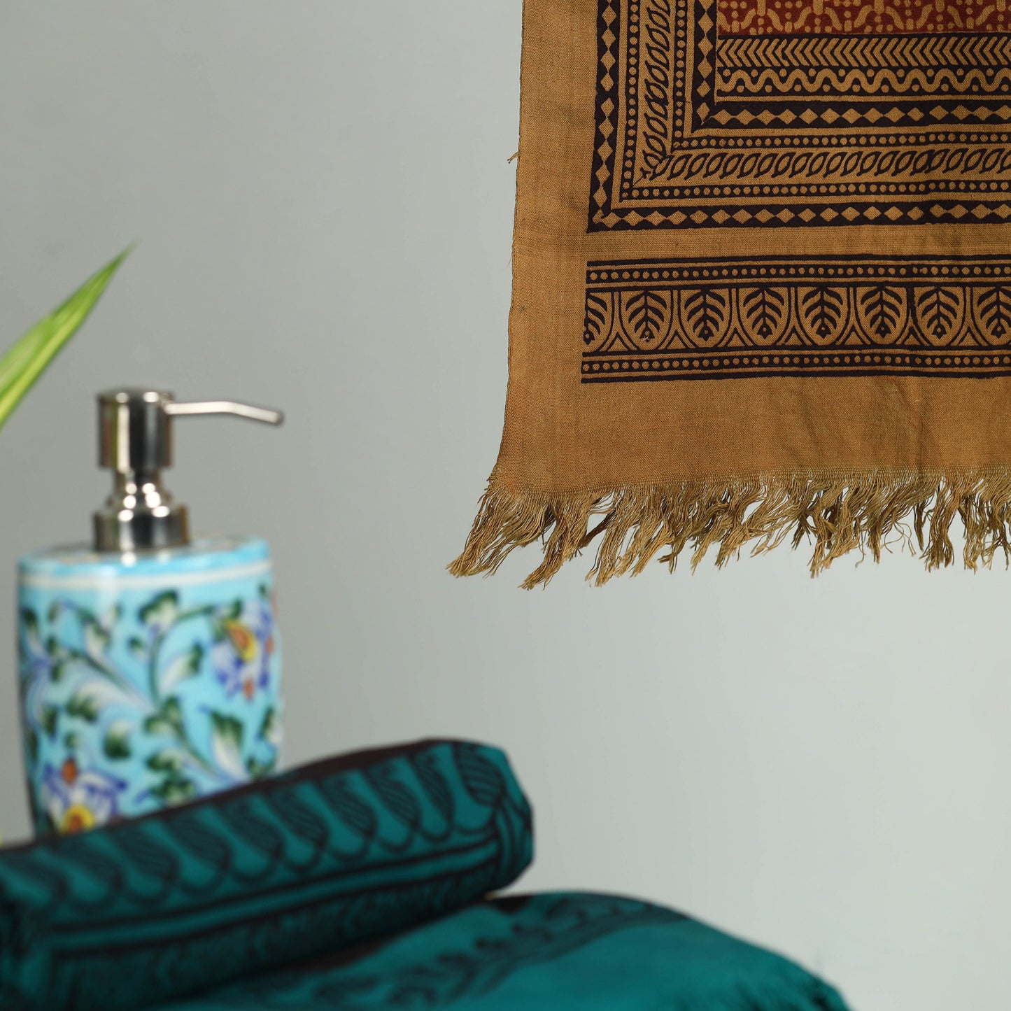 Yellow Bagh Hand Block Print Cotton Handloom Towel