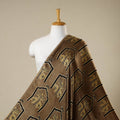 Brown - natural dyed hand modal silk fabric 31 - handcrafted