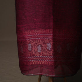 Handwoven Phulia Jamdani Pure Linen 2pc Unstitched Dress Material Kurta Set 08
