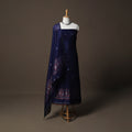 Handwoven Phulia Jamdani Pure Linen 2pc Unstitched Dress Material Kurta Set 09