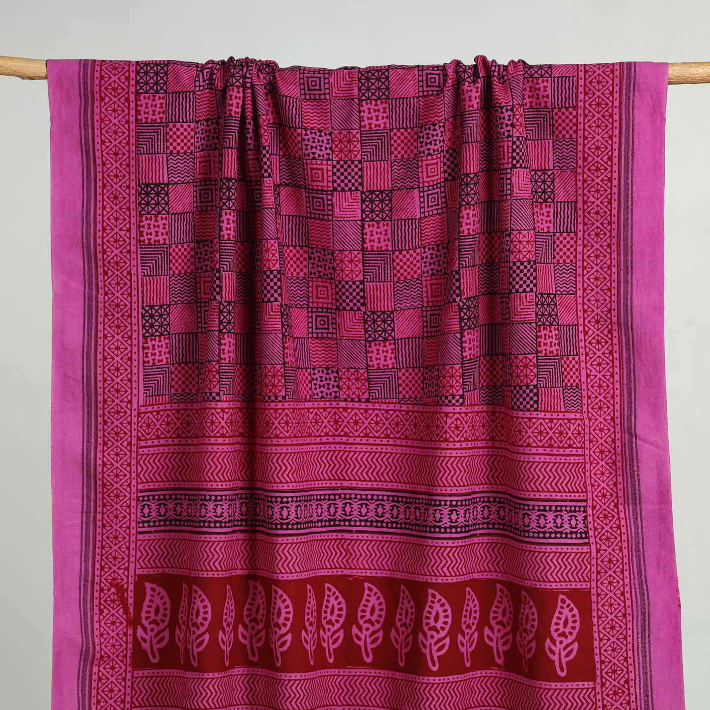 Purple Bagh Hand Block Print Cotton Handloom Towel
