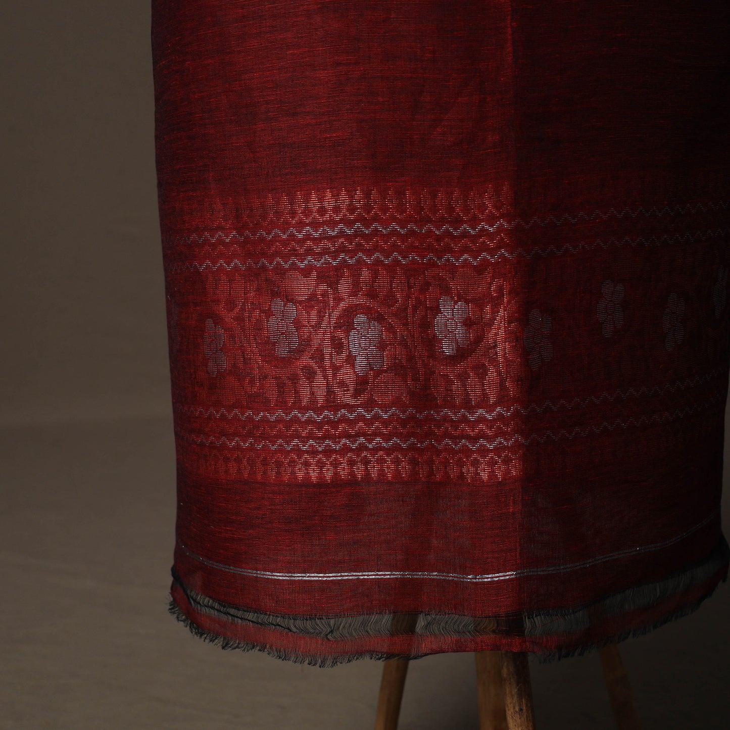 Handwoven Phulia Jamdani Pure Linen 2pc Unstitched Dress Material Kurta Set 10