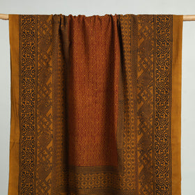 Orange Bagh Hand Block Print Cotton Handloom Towel