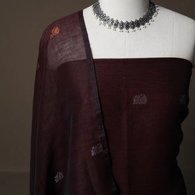 Handwoven Phulia Jamdani Pure Linen 2pc Unstitched Dress Material Kurta Set 12