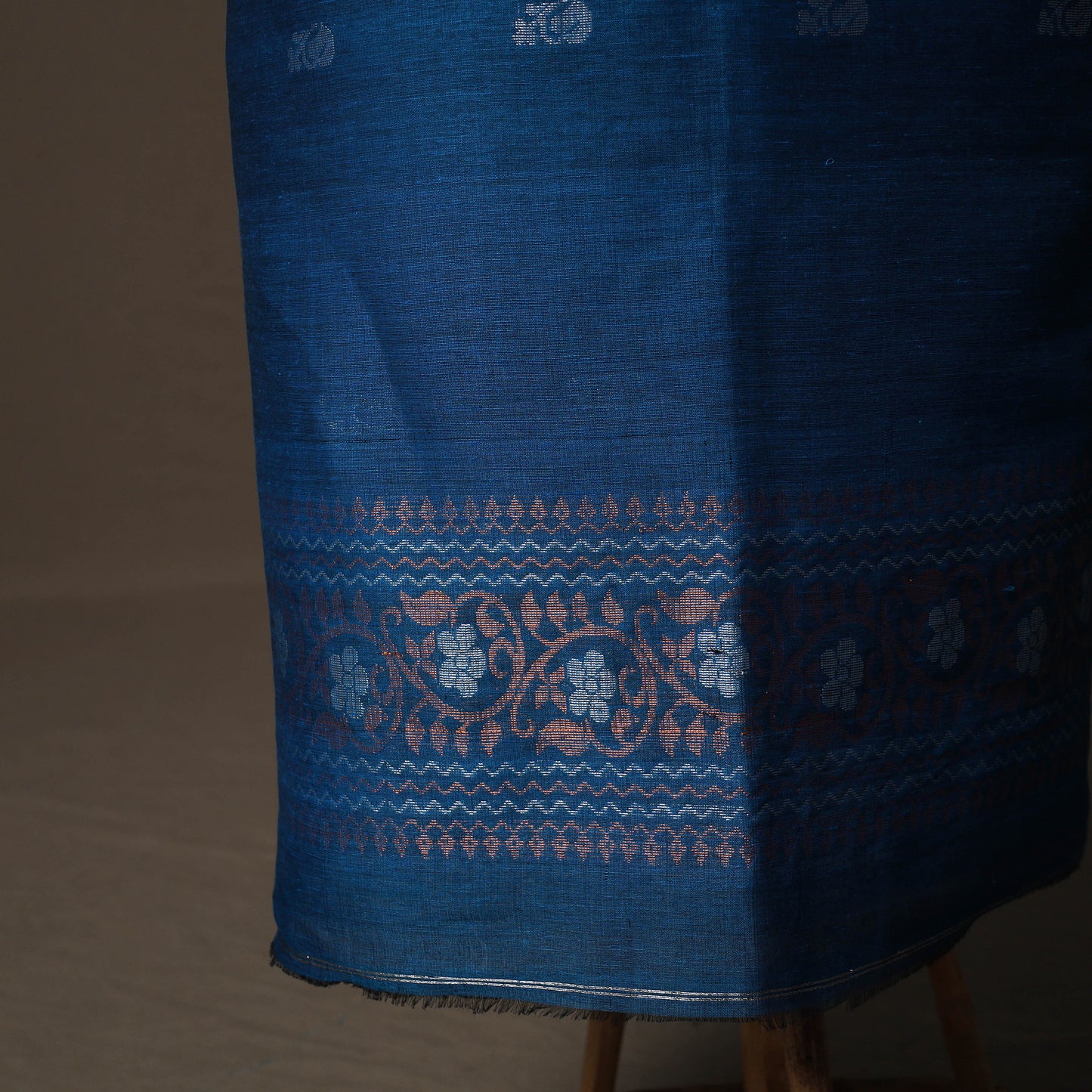Handwoven Phulia Jamdani Pure Linen 2pc Unstitched Dress Material Kurta Set 13