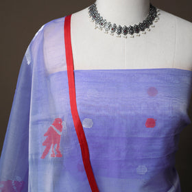Handwoven Phulia Jamdani Muslin Silk 2pc Unstitched Dress Material Kurta Set 14