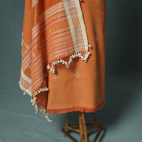Kutch Bhujodi Handloom Kala Cotton 3pc Unstitched Dress Material Suit Set 05