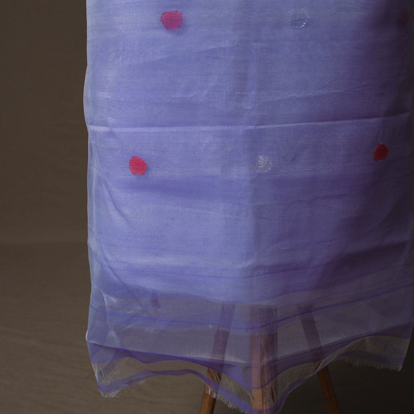 Handwoven Phulia Jamdani Muslin Silk 2pc Unstitched Dress Material Kurta Set 14