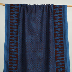 Blue - bagh hand cotton handloom towel 15 - handcrafted
