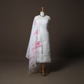 Handwoven Phulia Jamdani Muslin Silk 2pc Unstitched Dress Material Kurta Set 16