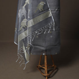 Handwoven Phulia Jamdani Muslin Silk 2pc Unstitched Dress Material Kurta Set 17