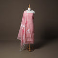 Handwoven Phulia Jamdani Muslin Silk 2pc Unstitched Dress Material Kurta Set 19