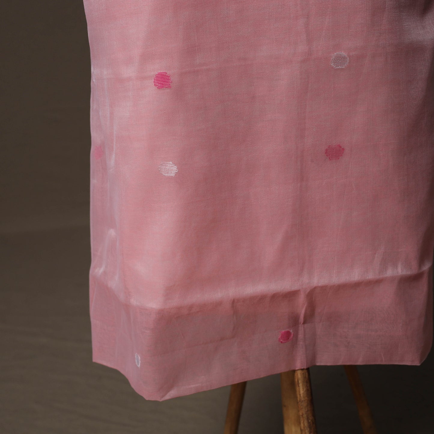 Handwoven Phulia Jamdani Muslin Silk 2pc Unstitched Dress Material Kurta Set 19