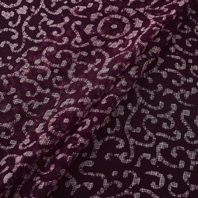 Kota Doria Cotton Fabric in Hand Batik Prints 12