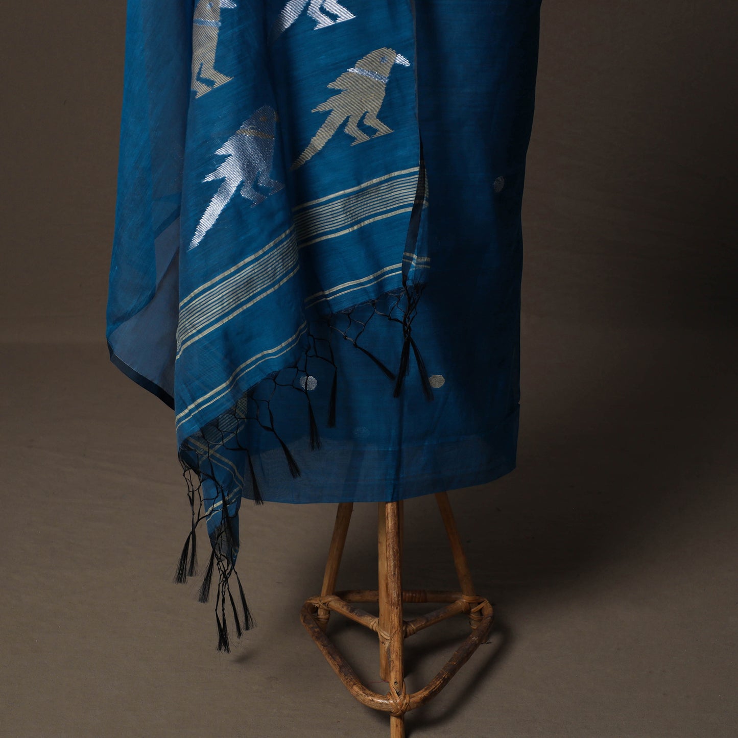 Handwoven Phulia Jamdani Muslin Silk 2pc Unstitched Dress Material Kurta Set 20