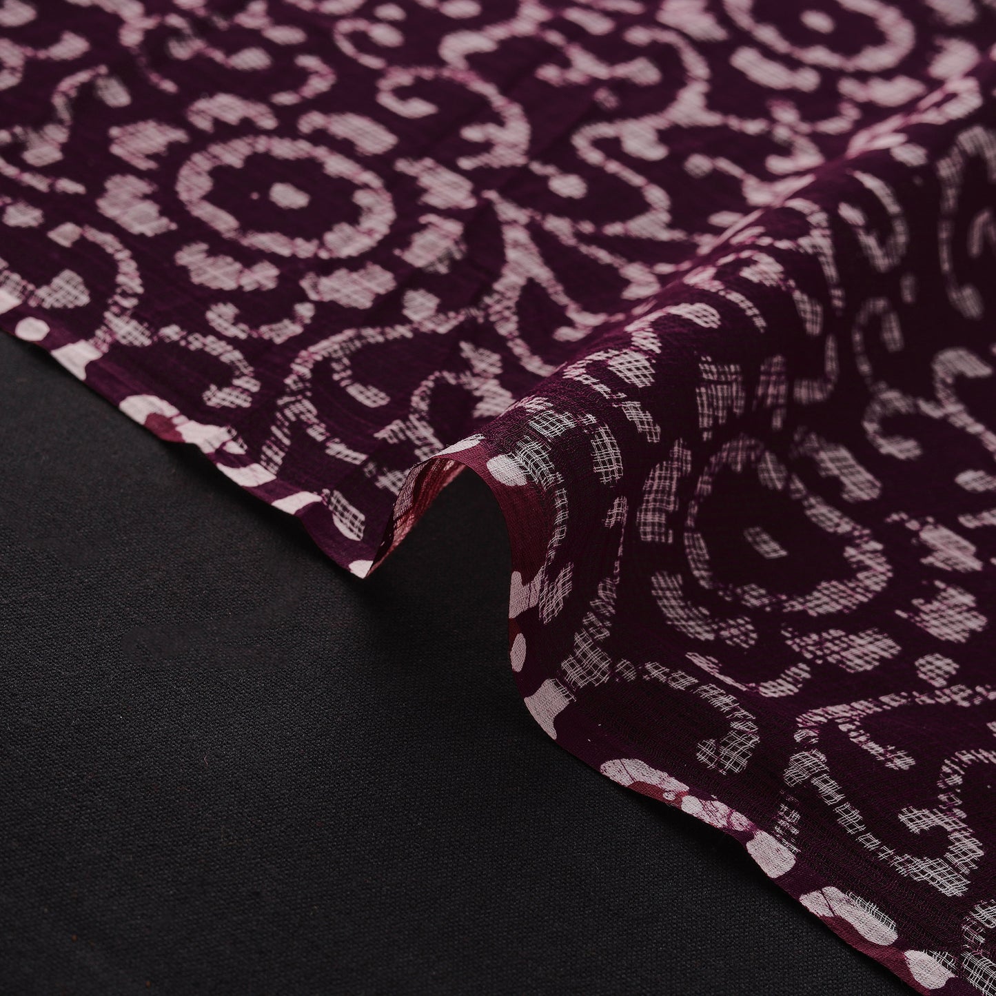 Kota Doria Cotton Fabric in Hand Batik Prints 12