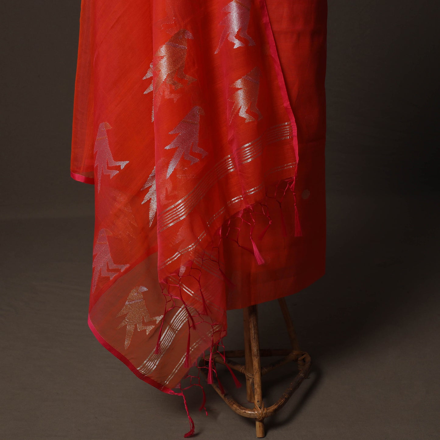 Handwoven Phulia Jamdani Muslin Silk 2pc Unstitched Dress Material Kurta Set 21