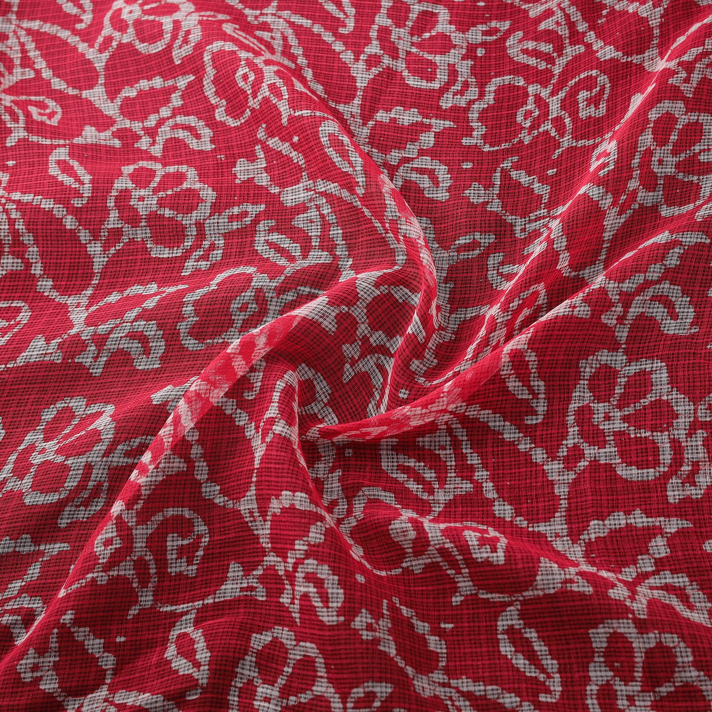 Kota Doria Cotton Fabric in Hand Batik Prints 10