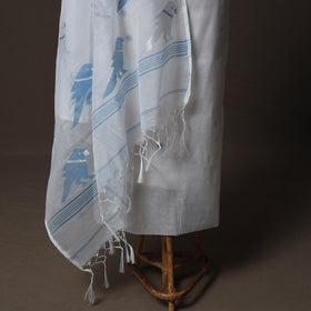 Handwoven Phulia Jamdani Muslin Silk 2pc Unstitched Dress Material Kurta Set 23